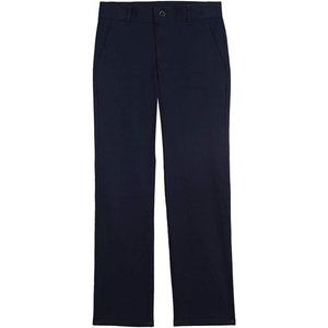 IZOD Boys Size 18 Navy Flat Front Stretch Twill Chino School Pants